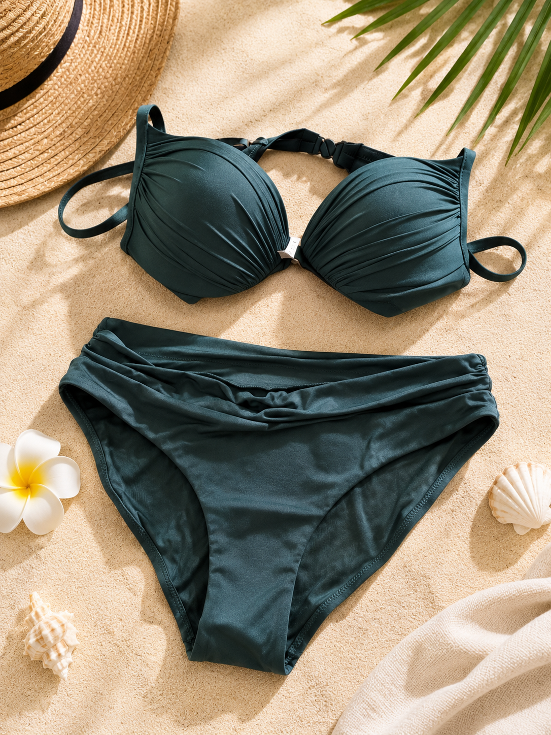 Prima Donna Delhi Bikini Gr.38 70B Dark Pine Damen Bademode elegant