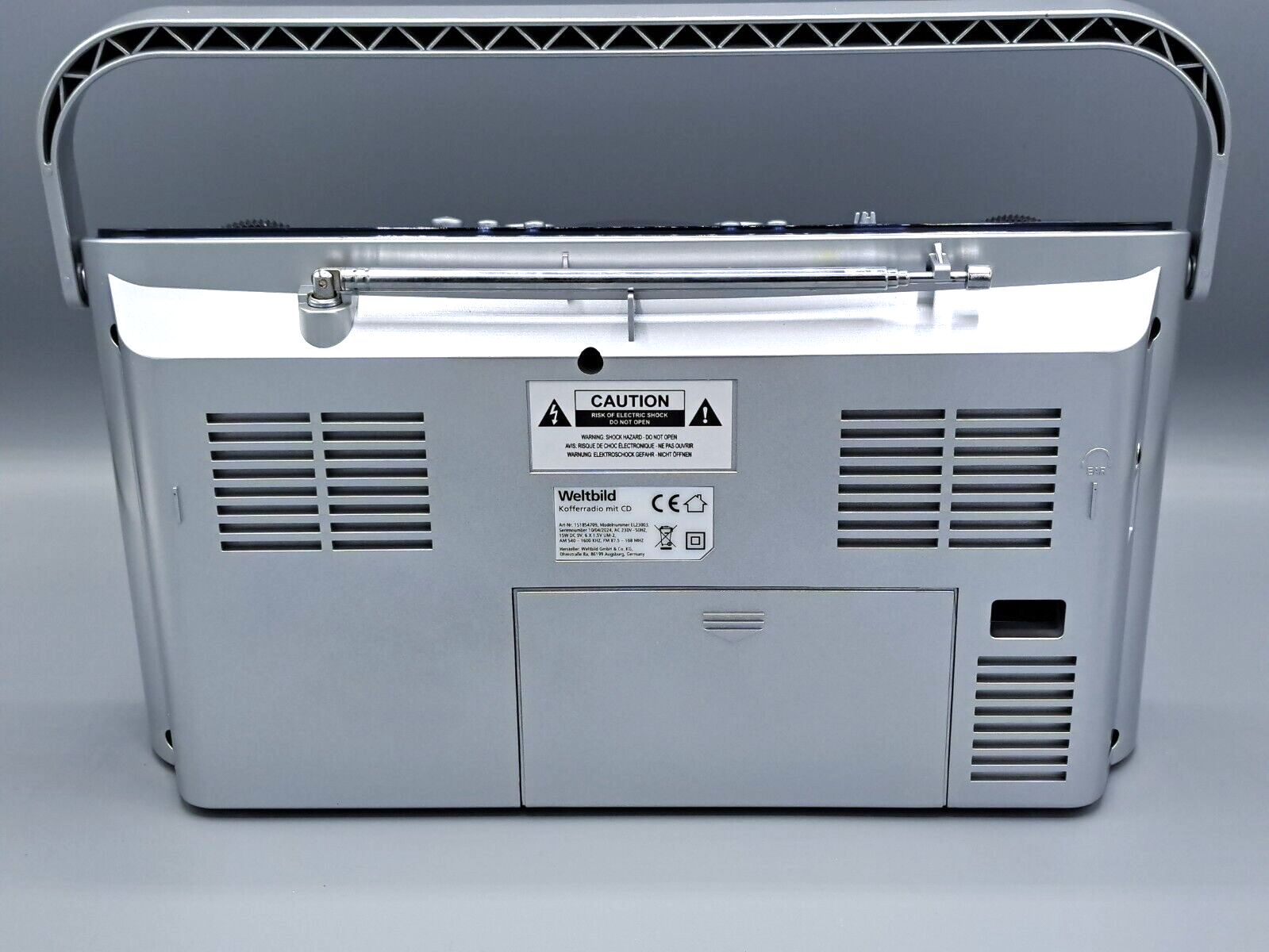 Weltbild Kofferradio mit CD, Netzoder Batteriebetrieb
