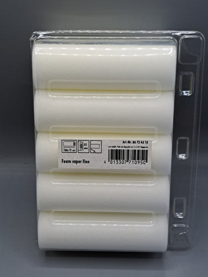10x Schaumstoff Lackierwalzen 11cm Farbrollen Malerrollen Lackwalzen B1
