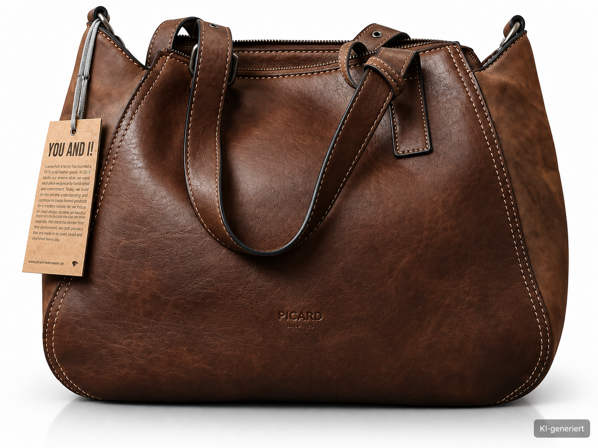 PICARD Texas Damen Ledertasche Braun Schultertasche Shopper Echtleder 2208 H3