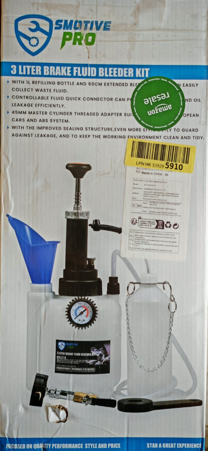 SMOTIVEPRO Bremsenentlüftungsgerät 3L Bremsflüssigkeitswechsel E20 Set C03