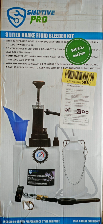 SMOTIVEPRO Bremsenentlüftungsgerät 3L Bremsflüssigkeitswechsel E20 Set C03