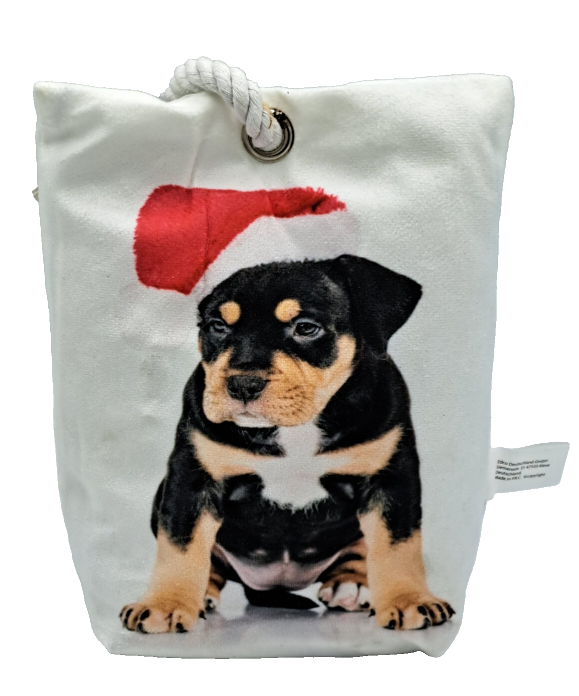 Grundig LED Weihnachts Türstopper Hund 20x14cm Weihnachtsdeko Rottweiler