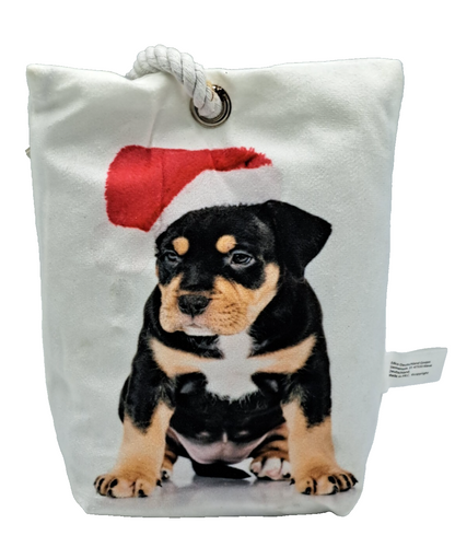 Grundig LED Weihnachts Türstopper Hund 20x14cm Weihnachtsdeko Rottweiler