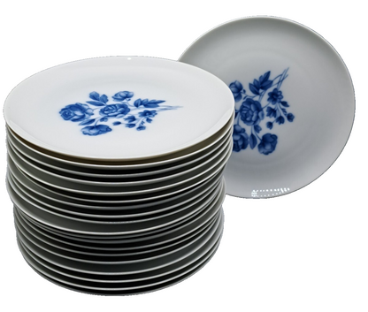 Arzberg Porzellan Kaffeeservice Blau Rosen Vintage Geschirr Set