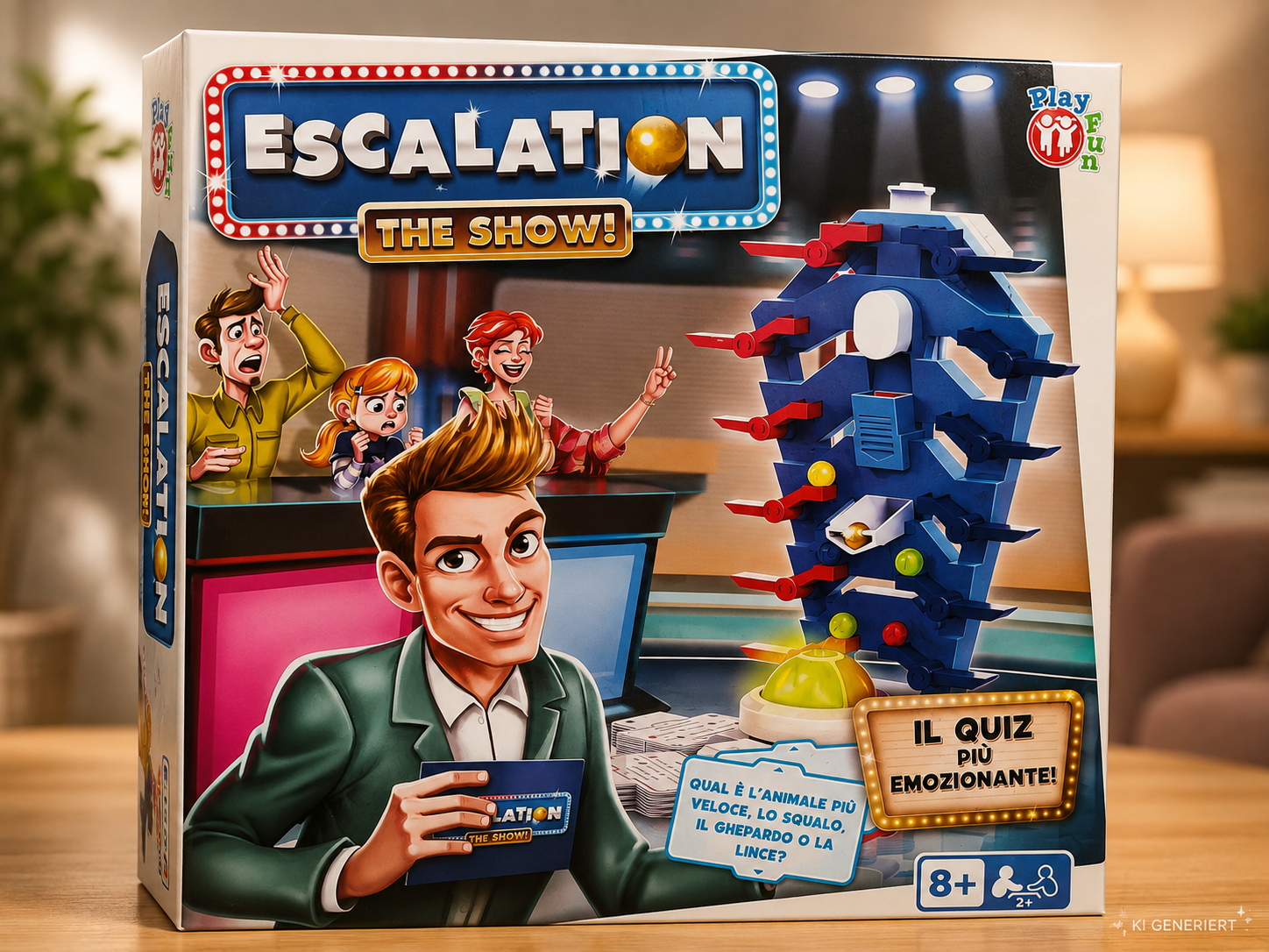 PLAY FUN Escalation Brettspiel Kartenspiel Familienspiel ab 8 Jahren (IT) D4