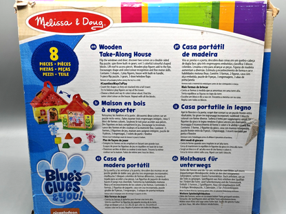 Melissa & Doug Blue's Clues & You Holzhaus Sortierspiel 8 Teile ab 18 Monate D6