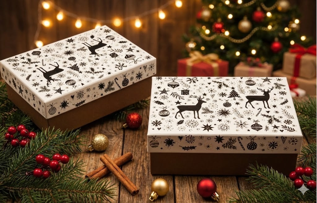 Stewo 2x Geschenkbox Set 16x12x6,5 cm Geschenkverpackung Boxen