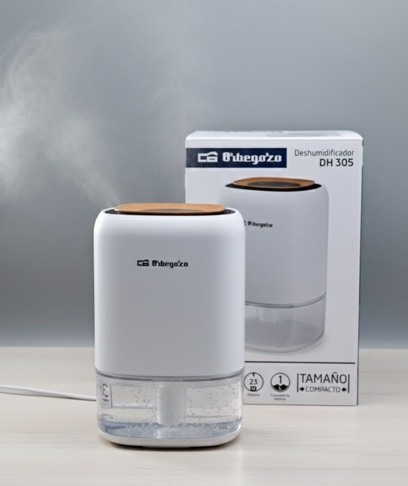 Orbegozo DH 305 Luftentfeuchter, kompakte Größe, leise, dekoratives Licht