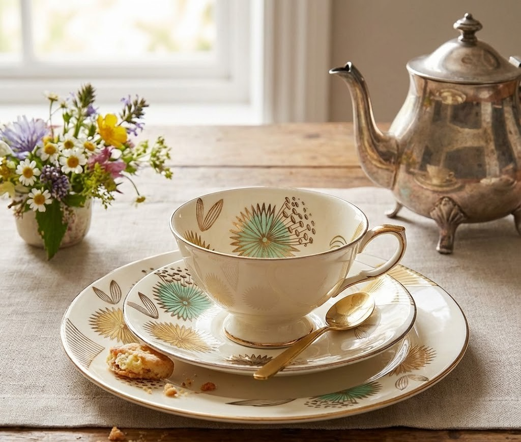 Schirnding Porzellan 1 Kaffeetasse Untertasse Teller Antiquität Sammler