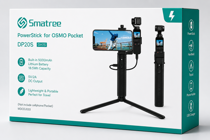 Smatree PowerStick DP20S DH7S 5000mAh Akku Powerbank für DJI Osmo Pocket USB A8