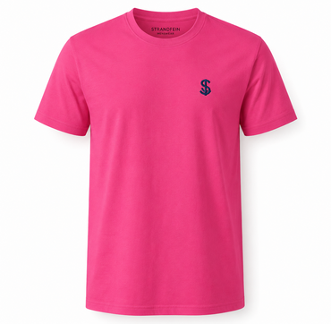 Strandfein Menswear Herren T-Shirt Gr. S Pink Kurzarm Rundhals Freizeit Shirt D2