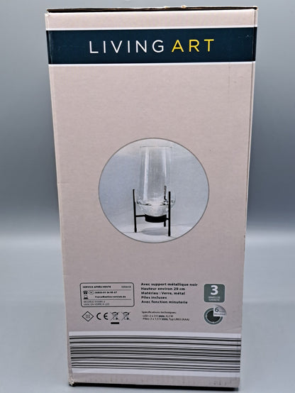 Living Art LED-Vase Modern Dekoration 29 cm Beleuchtung Blumenvase