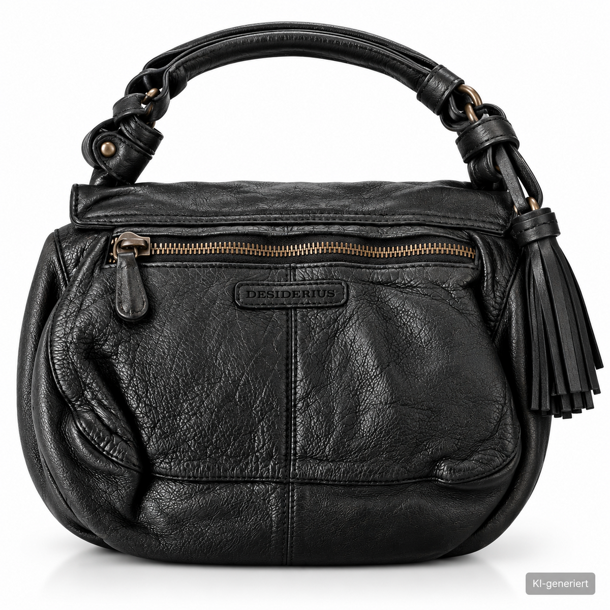 Desiderius Aemilia Damen Ledertasche Schwarz Echtleder Umhängetasche Vintage H2