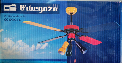Orbegozo CC09105C Deckenventilator 105cm Ventilator Bunt Sommer Kühlung HO-A14