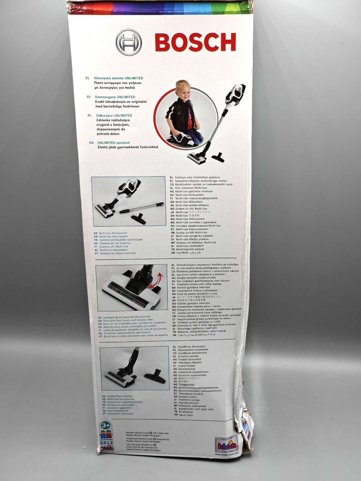 Bosch Klein Unlimited Spielzeug-Staubsauger – Realistisches Haushalts-Set für Ki