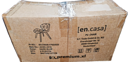 En.Casa Esszimmerstuhl Älmhult 2-er Set 78x47x52 cm Kunstleder Buche Stühle