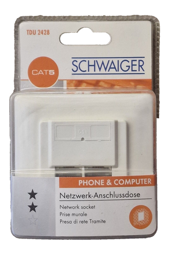 Schwaiger TDU 2428 Cat 5 Netzwerk-Anschlussdose