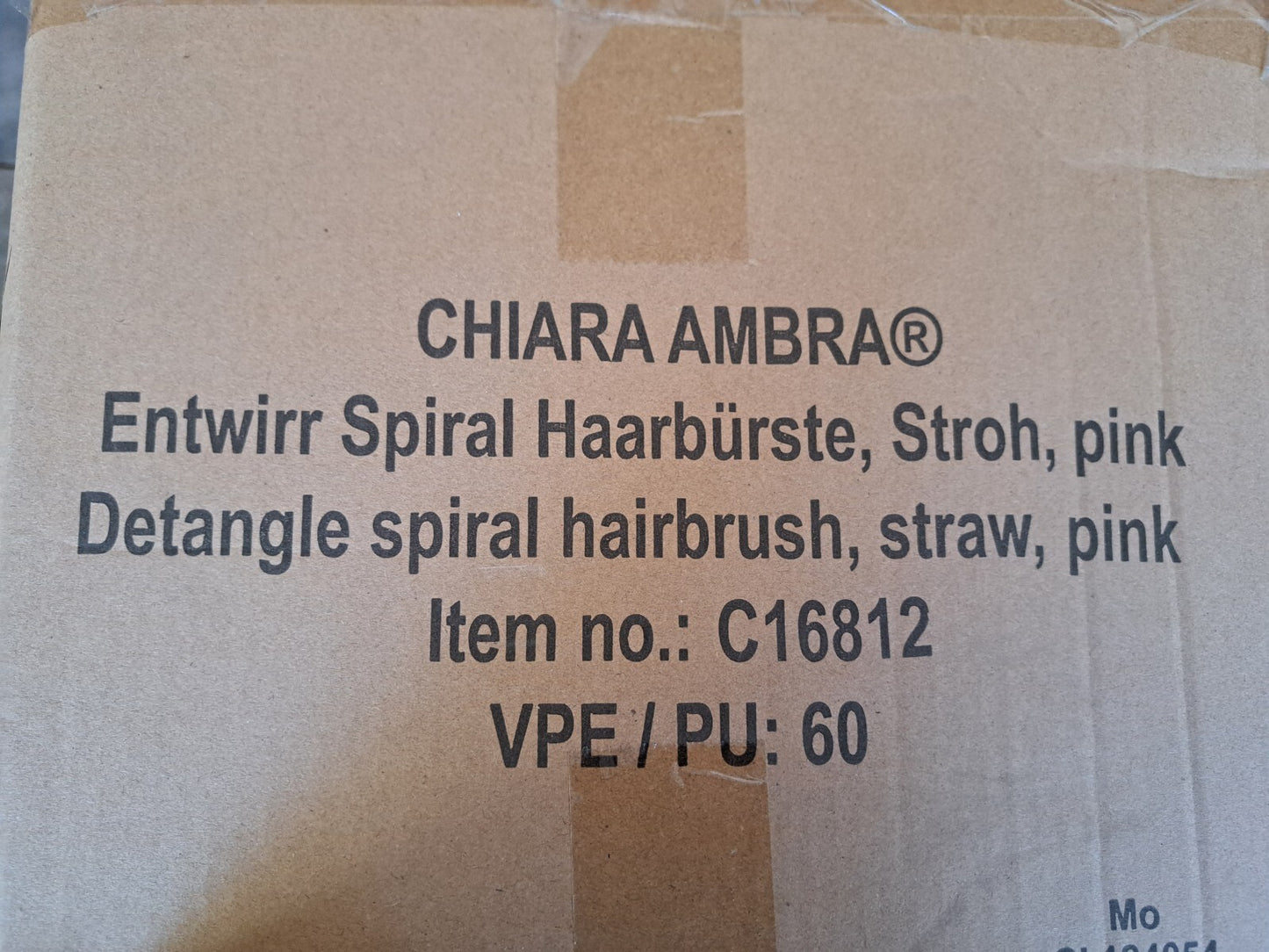 CHIARA AMBRA Mini Bio Haarbürste Stroh Pink Haarpflege Bürste Reise