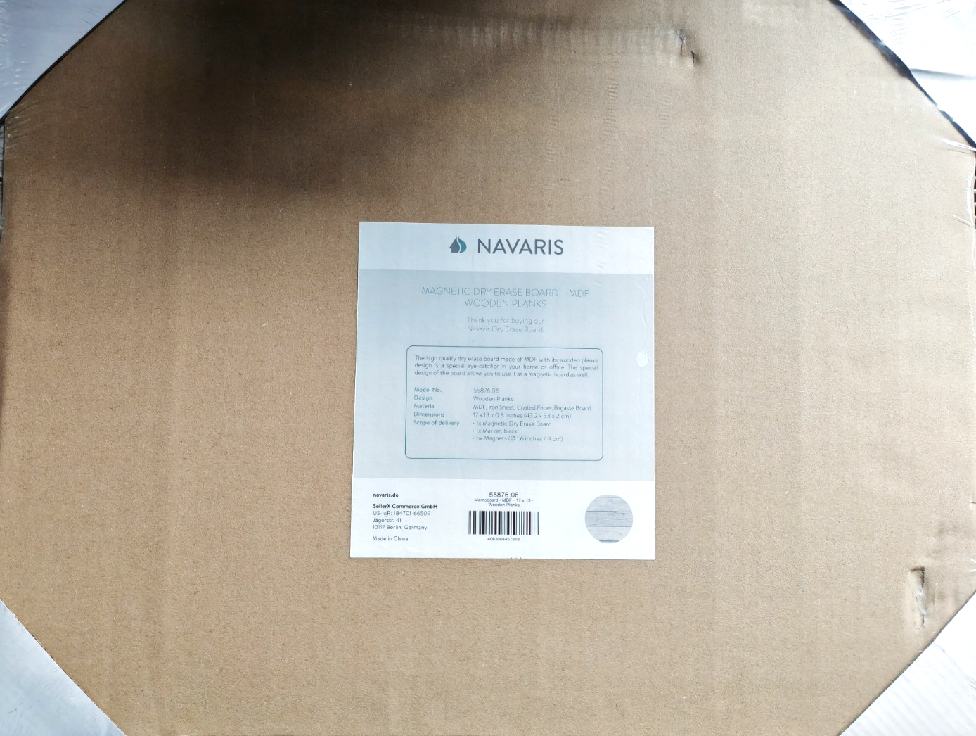 Navaris Magnettafel Wooden Planks – Memoboard mit Magneten Top Preis