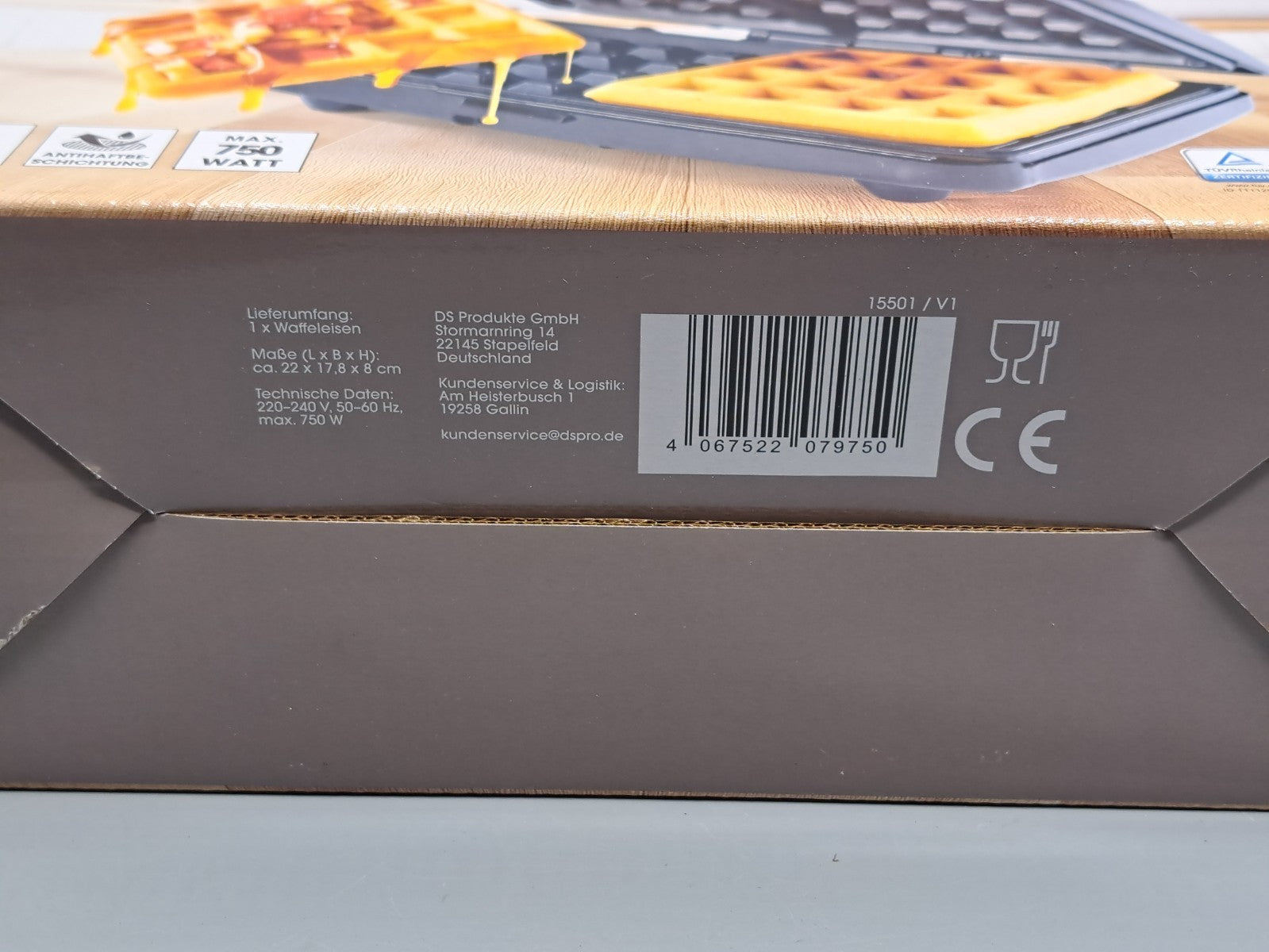 GOURMETmaxx Waffeleisen für 2 Belgische Waffeln – 750 W,...