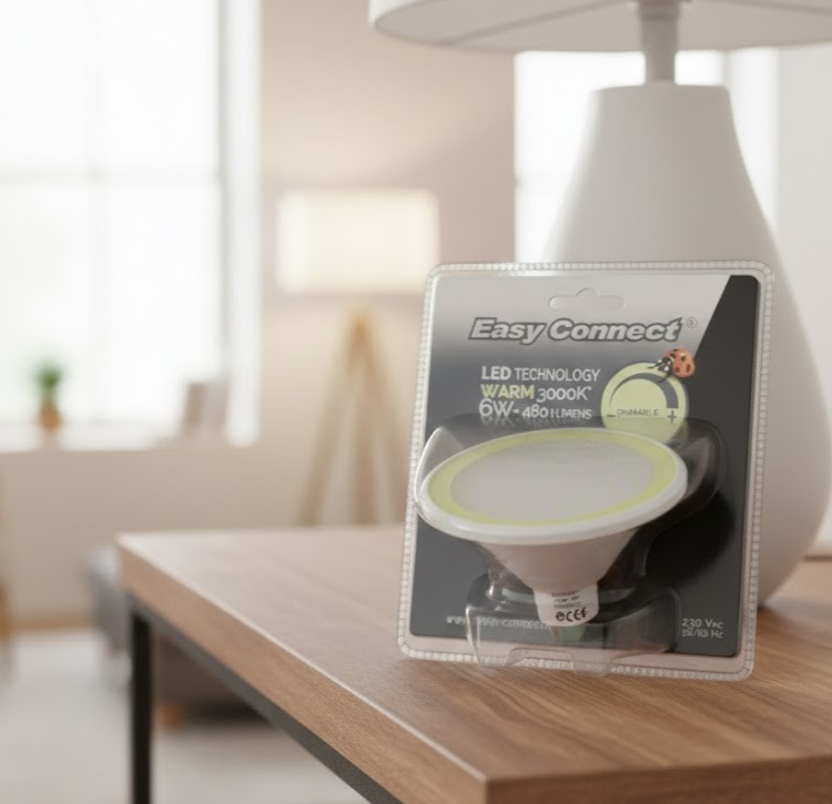 4x EASY Connect LED Lampe 6W E27 Warmweiß 3000K 480 Lumen Sparlampe