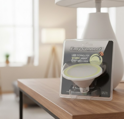 4x EASY Connect LED Lampe 6W E27 Warmweiß 3000K 480 Lumen Sparlampe