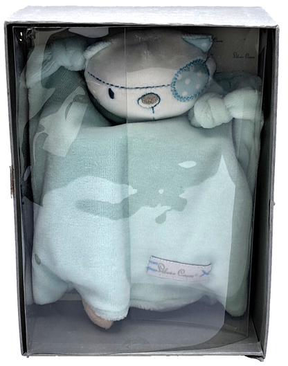 Silver Cross Plüsch Katze Pirat 22cm Kuscheltier Blau Weiß Bandana Stofftier D8