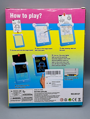 Mediashop Magic Pad mit 3 Farbstifte mit 6 Neonfarben (M21326)
