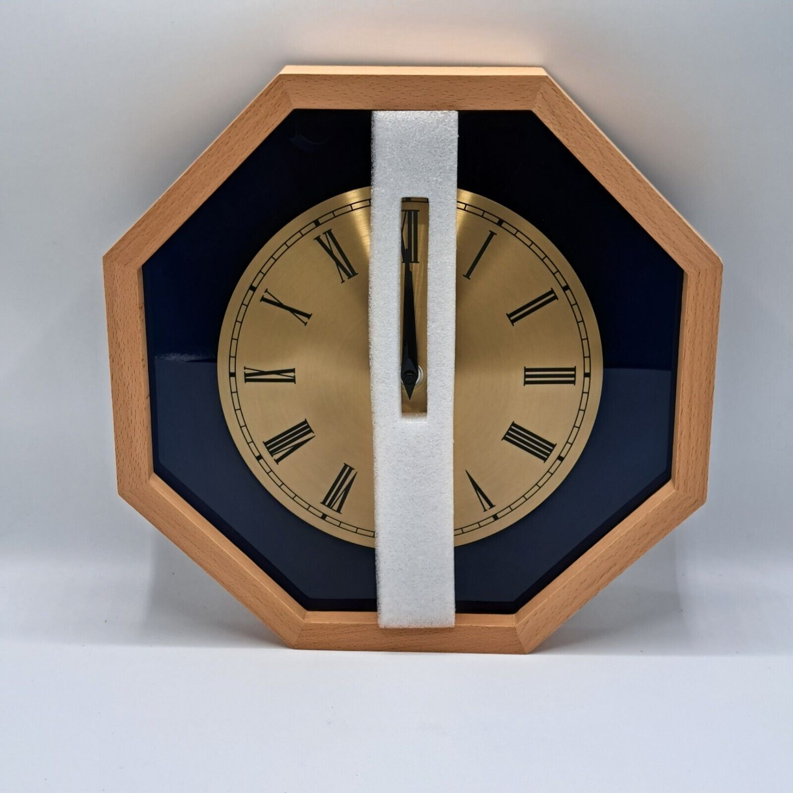 Navaris Analog Holz Wanduhr Achteck Design 30 x 30 x 3,5cm