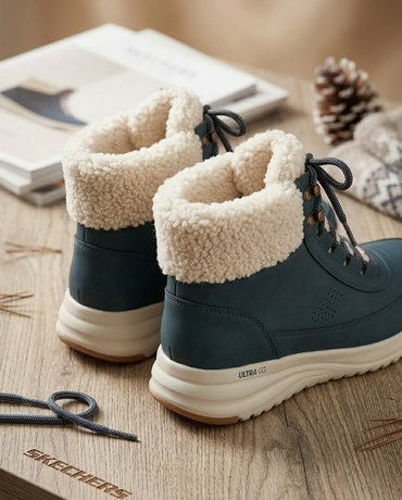 SKECHERS Damen Stiefelette On-the-Go Stellar Marine Gr 39 Materialmix