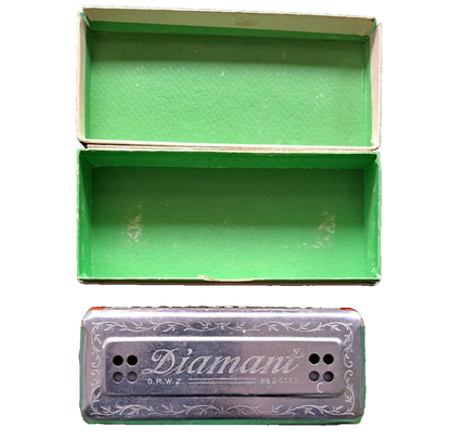 F.A. Böhm Diamant DRWZ Mundharmonika Antiquität Vintage Sammler Musik