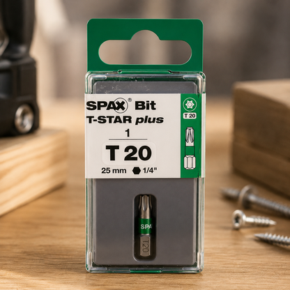 2x SPAX Bit T-Star Plus T20 Schrauberbit Torx Bit Profi Werkzeug Set