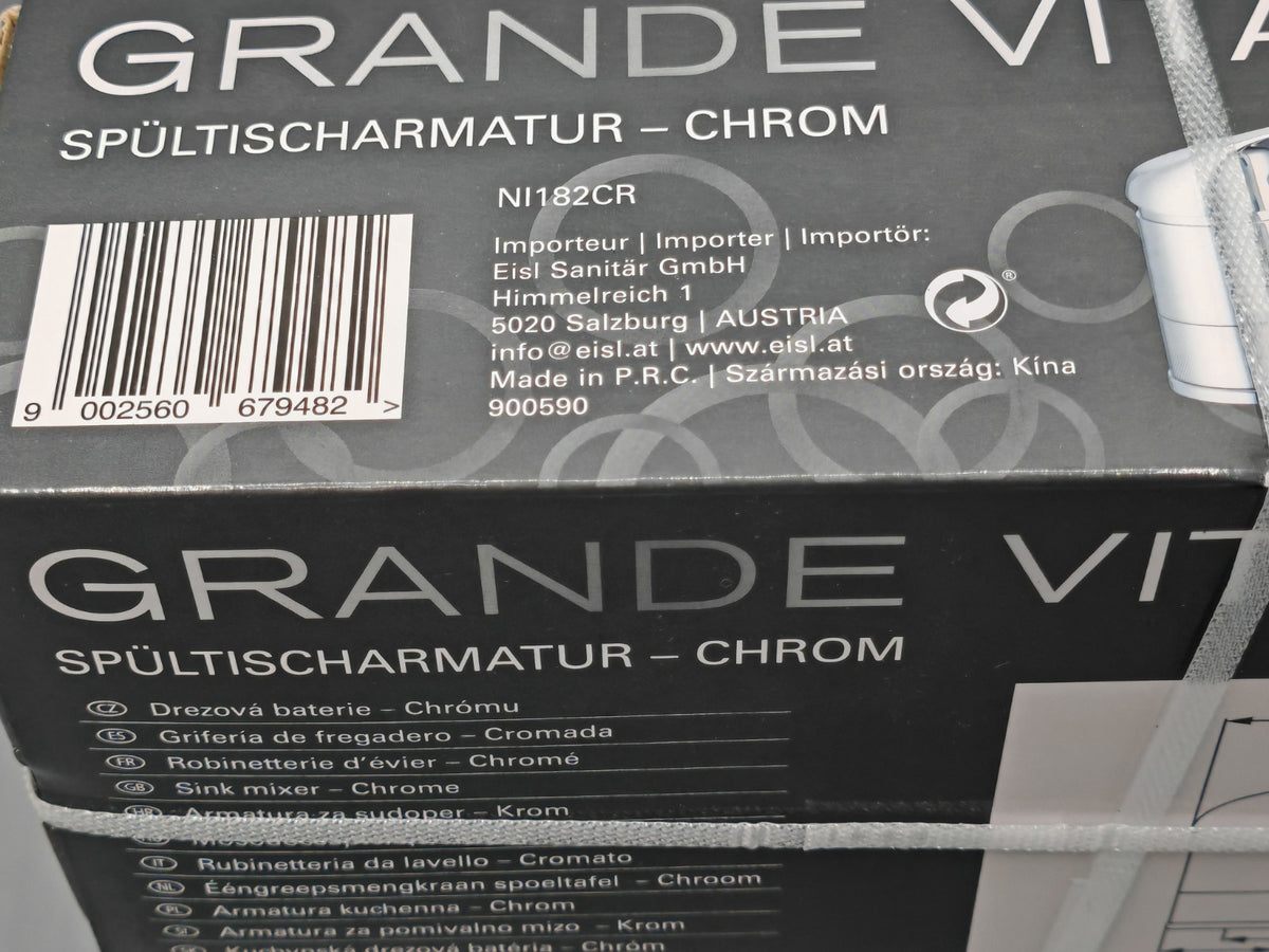 Eisl Grande Vita Classic Küchenarmatur Chrom Spültischarmatur Einhebelmischer E1