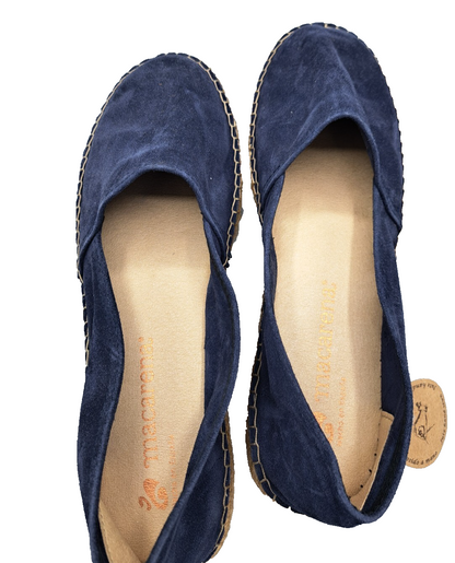 Macarena Damen Espadrilles Gr. 42 Dunkelblau Veloursleder Made in Spain G2