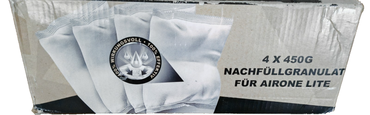 BonAura AirOne Lite Nachfüllgranulat 4x 450g Luftentfeuchter Calciumchlorid HA28