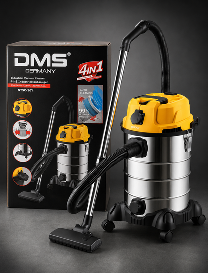 DMS NTSC-30Y 4in1 Nass Trockensauger 30L 2300W Industriestaubsauger