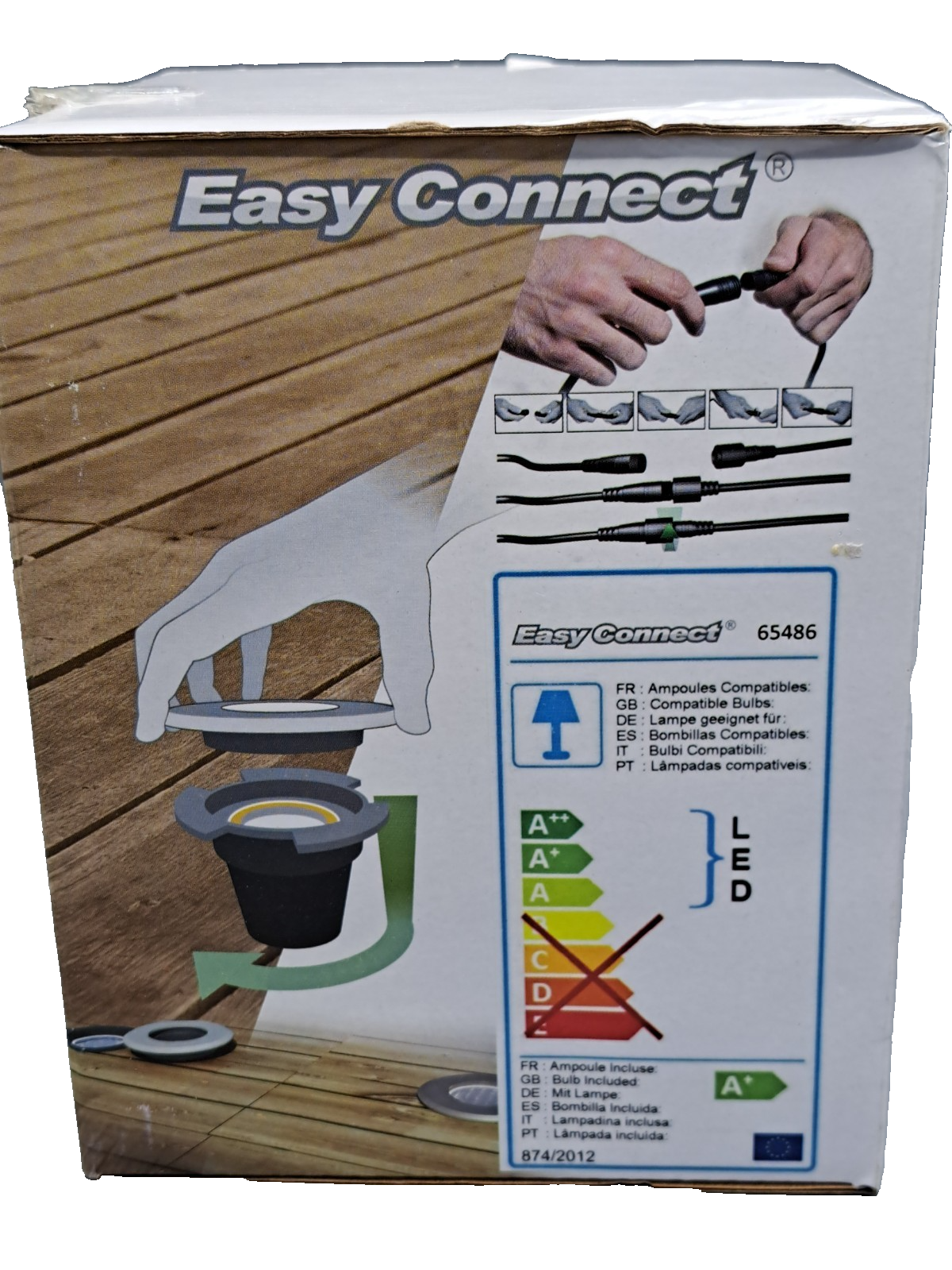 Easy Connect LED Bodeneinbaustrahler 4W 3000K IP65 GU10 Edelstahl 65486 HA34