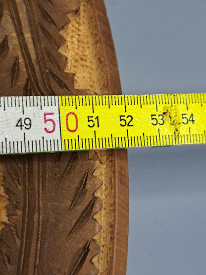 Dekoteller Holz, Sammler, Breite 52 cm, Blumenmuster