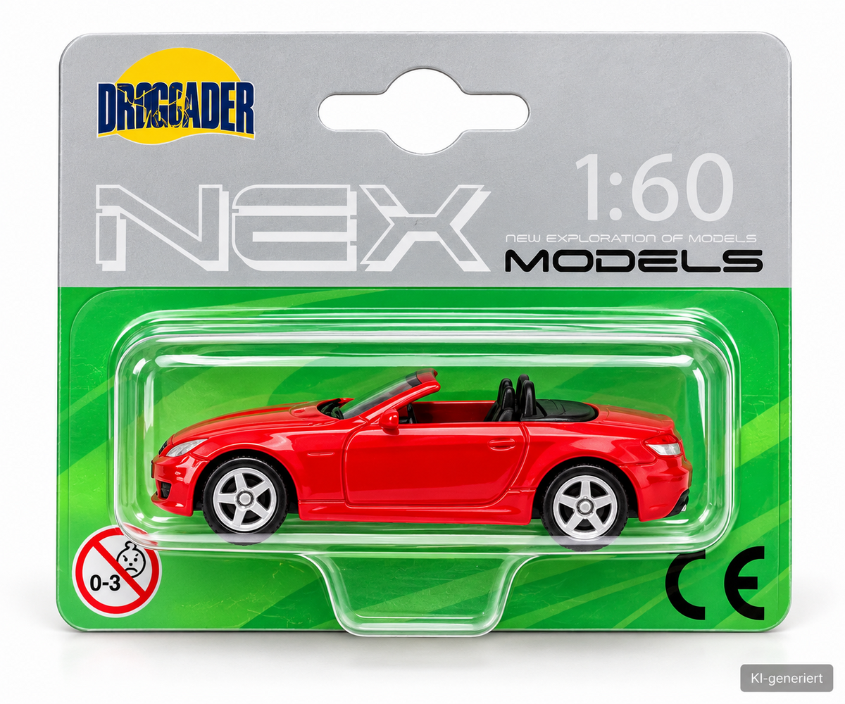 Welly NEX Models Cabrio Rot Modellauto 1:60 Diecast Metall Spielzeugauto D6