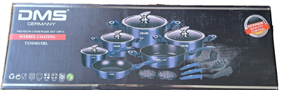 DMS TSM4015BL 15 teiliges Premium Marbel Topfset