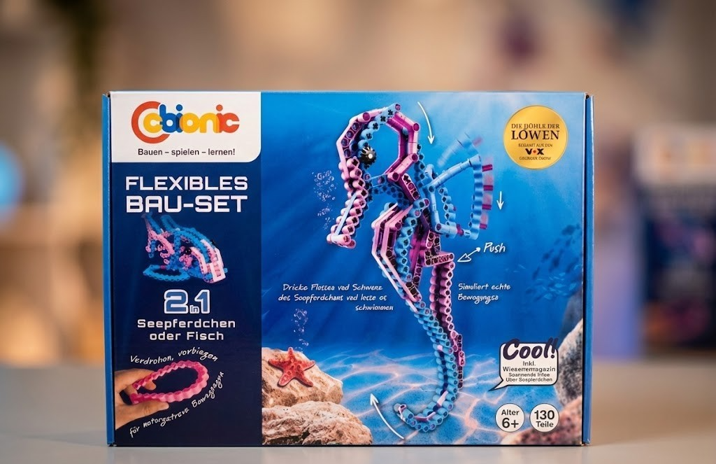 CBionic Baustein-Set Seepferdchen | Konstruktionsspielzeug für Kinder