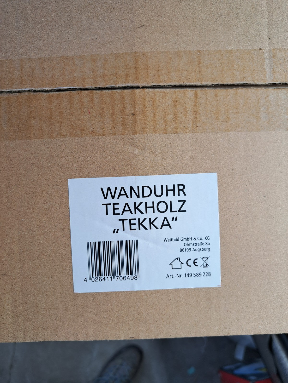 Wanduhr Teakholz Tekka Weltbild