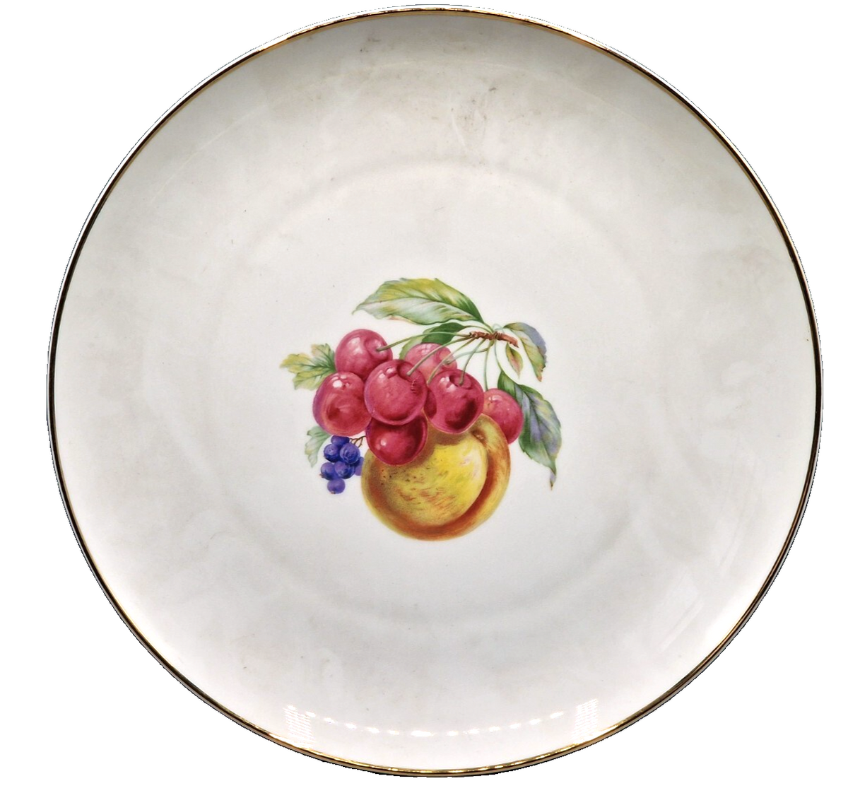 Hutschenreuther H&S Obstschale Porzellan Bavaria Goldrand Vintage Obstdekor