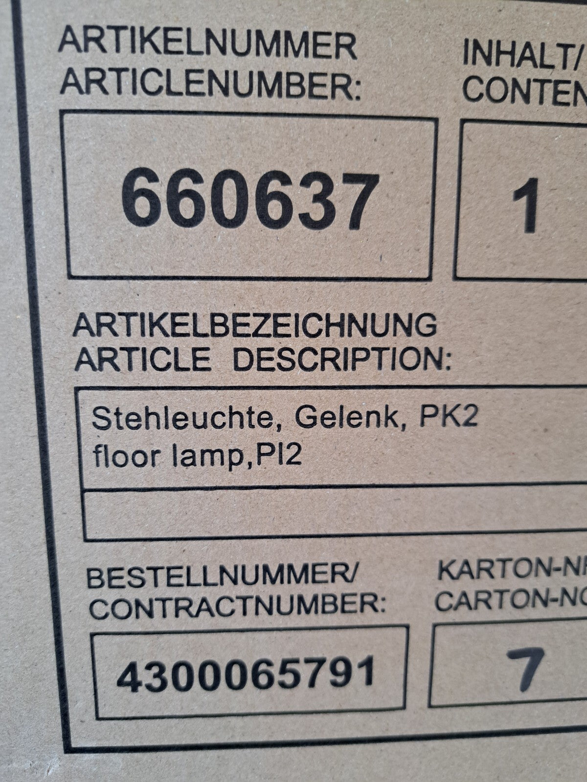 Tchibo Stehleuchte, Gelenk, PK2