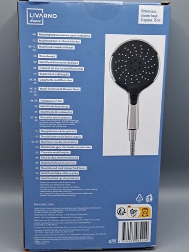 Livarno Multifunktionsduschkopf, Massage, 15 cm