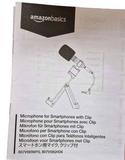 Amazon Basisc Mikrofon für Smartphone mit Clip