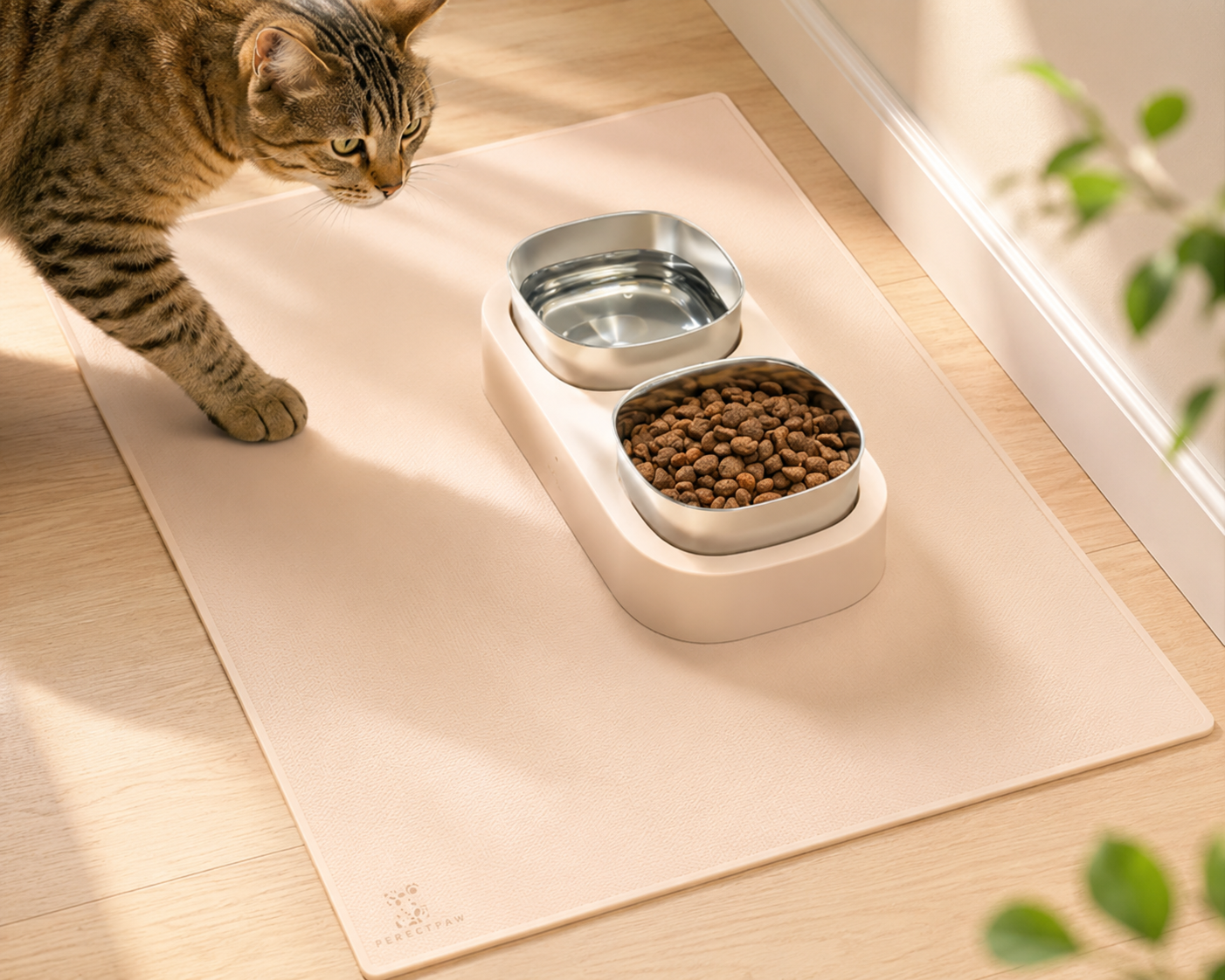 Pretty PAW Napfunterlage Katze 60x40cm Futtermatte wasserdicht rutschfest F5
