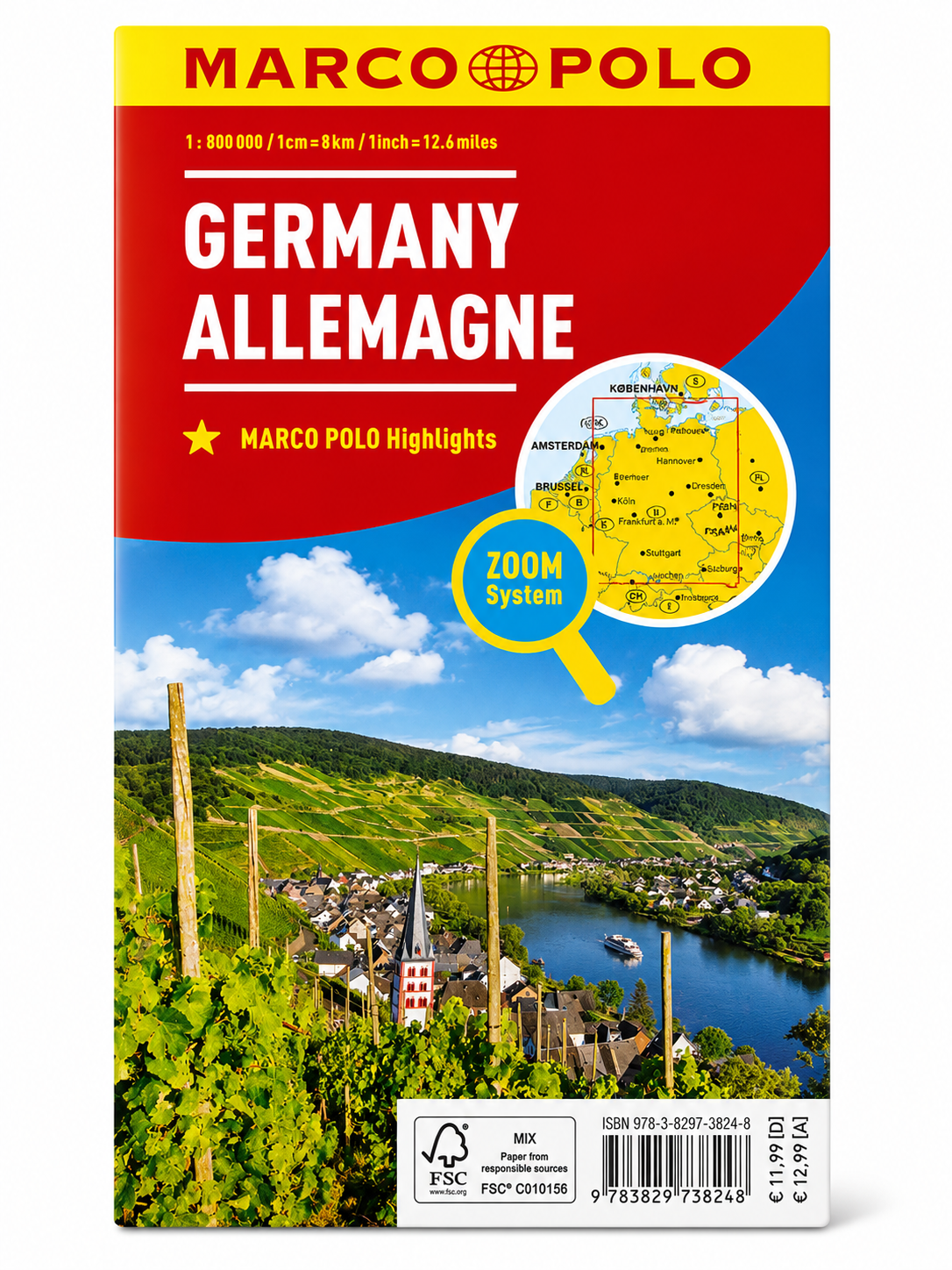 MARCO POLO Länderkarte Deutschland 1:800000 Reisekarte Straßenkarte Guide