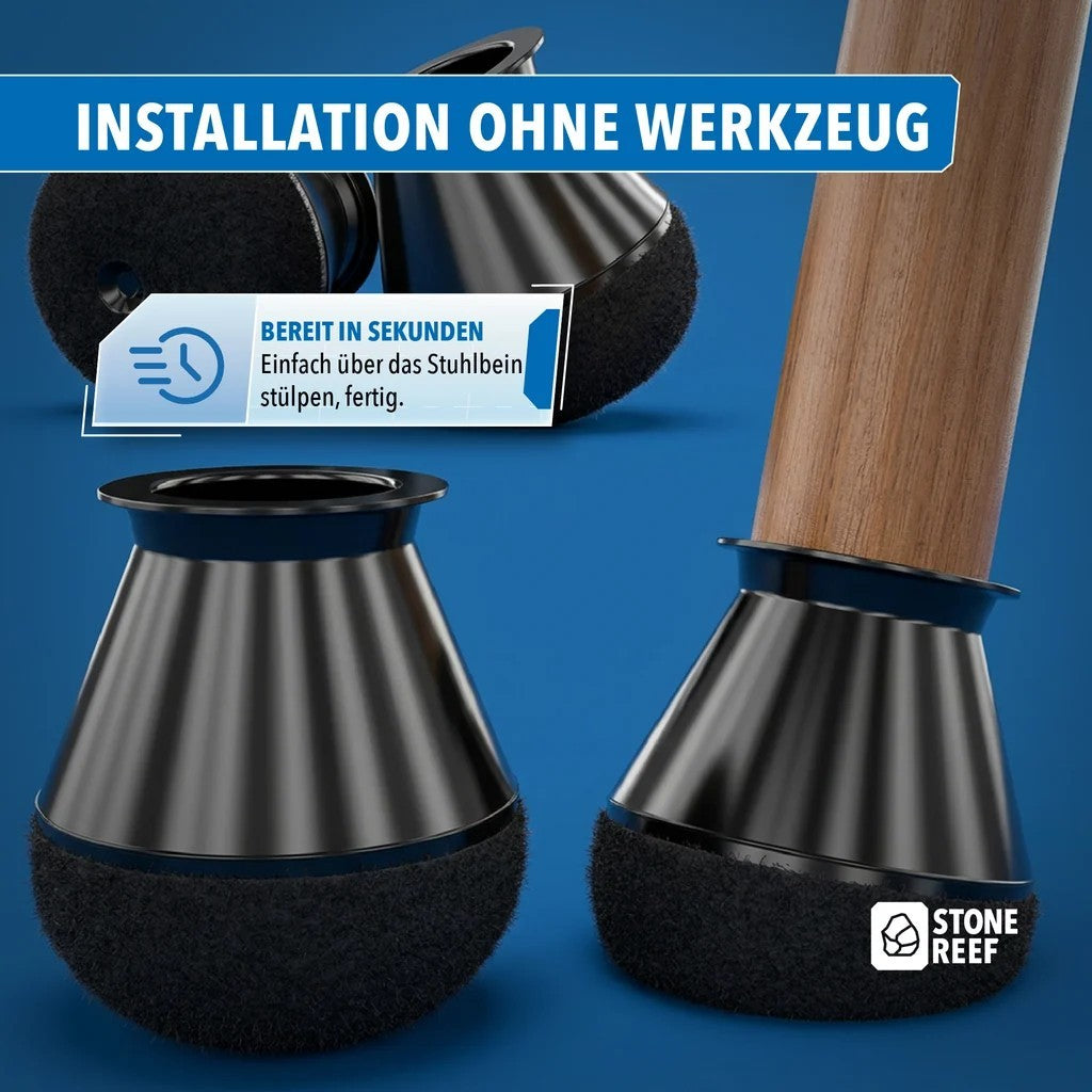 stonereef 24 Stuhlbeinkappen Bodenschoner Stuhlgleiter Möbelschutz A2